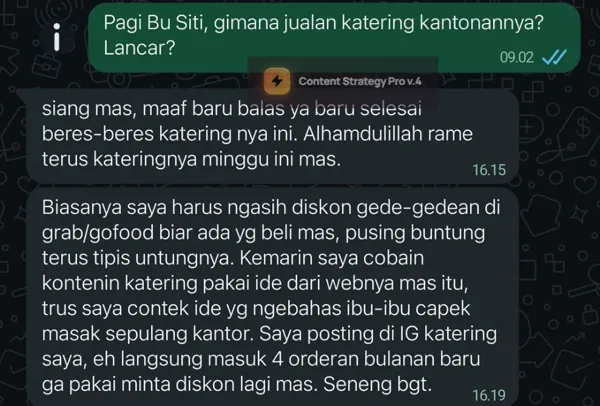 Testimoni Bu Siti Rahayu - Owner Katering Rumahan
